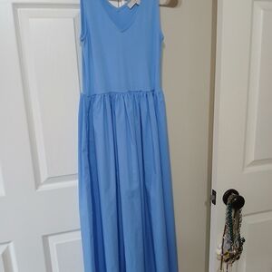 LOFT COTTON SUMMER MIDI DRESS, 0P, NWOT